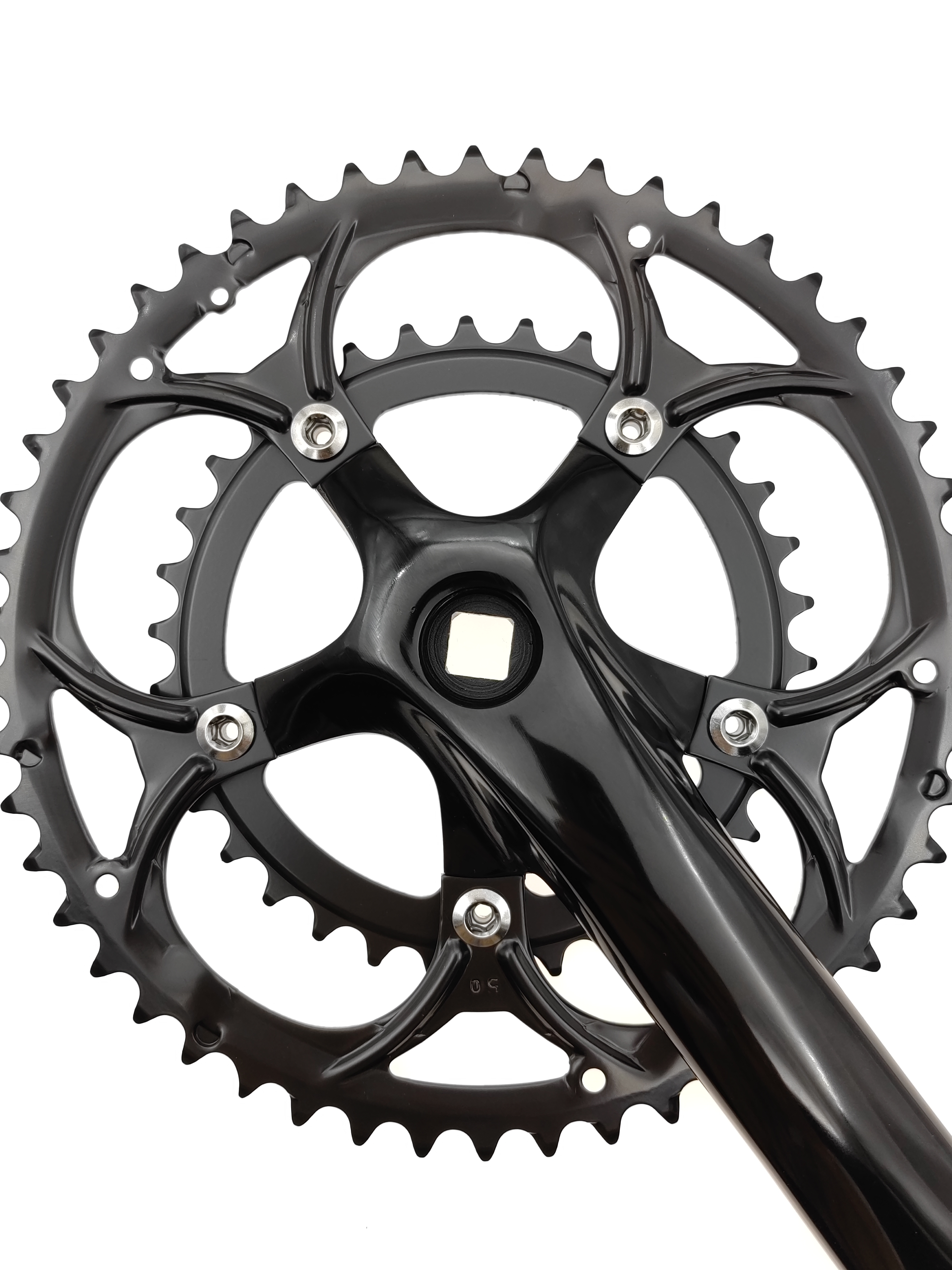 50/34T Rennrad Kurbelgarnitur BCD 110mm 8/9 Geschwindigkeit Diamant Loch Doppel Kettenräder Fahrrad Kurbeln Teile Kettenblatt Fahrrad Zubehör