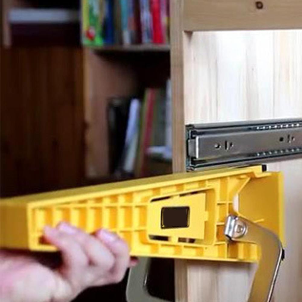2pcs Drawer Track Slide Installation Jig Mounting Fast Installation of Locator Engineering Plastics Cabinet Woodworking Hardwar