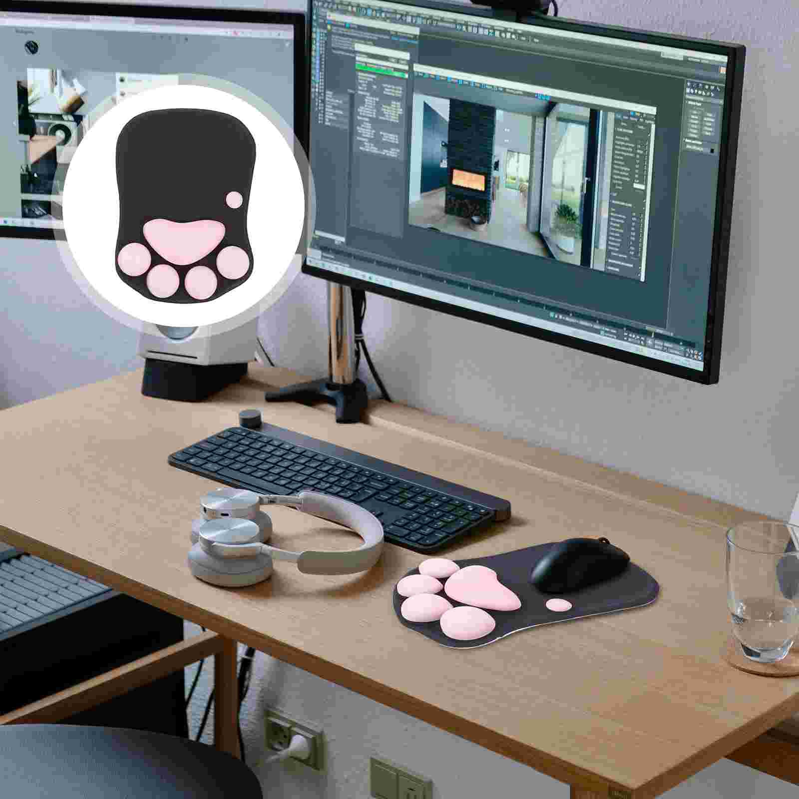 Cat Paw Pad Adorable Mat With Wrist Support Office Accessory