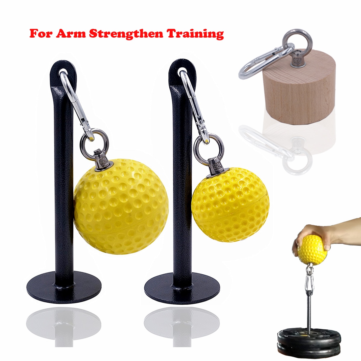 Arm Wrist Strengthen Training Loading Pin with Pull Up Power Ball Strengthener Fitness Equipment for Home Gym Workout Exercise