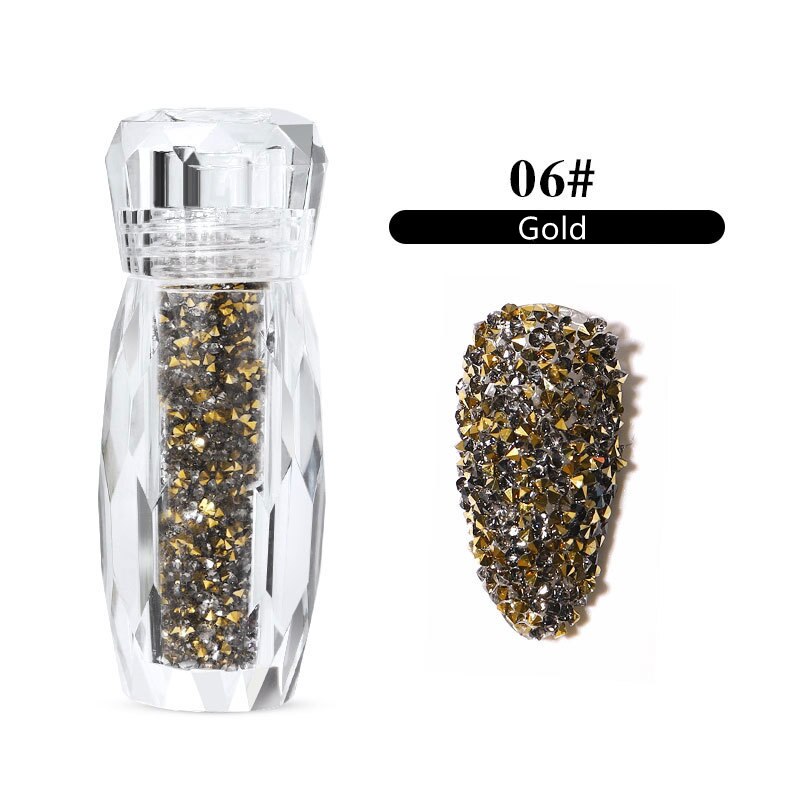 1mm diy ab mini lille glas negle rhinestone perler micro nisse krystal glitter negle kunst dekoration manicure tilbehør: 06