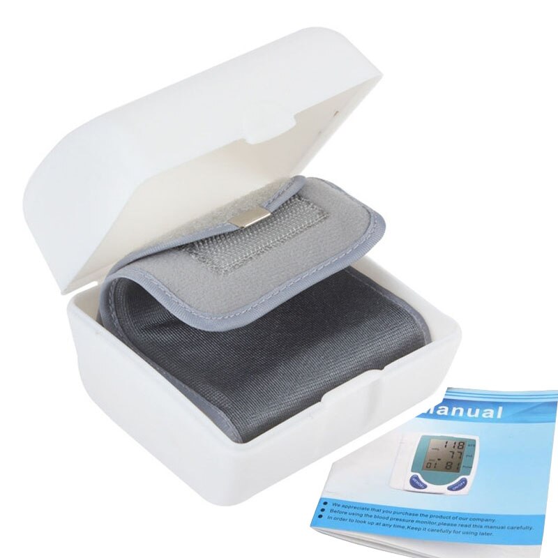 Tragbare automatische Blutdruckmessgerät blutdruck Monitor Clever Automatische LCD Digitale Handgelenk BP puls Tester Herz schlagen Meter: mit Plastik Kasten