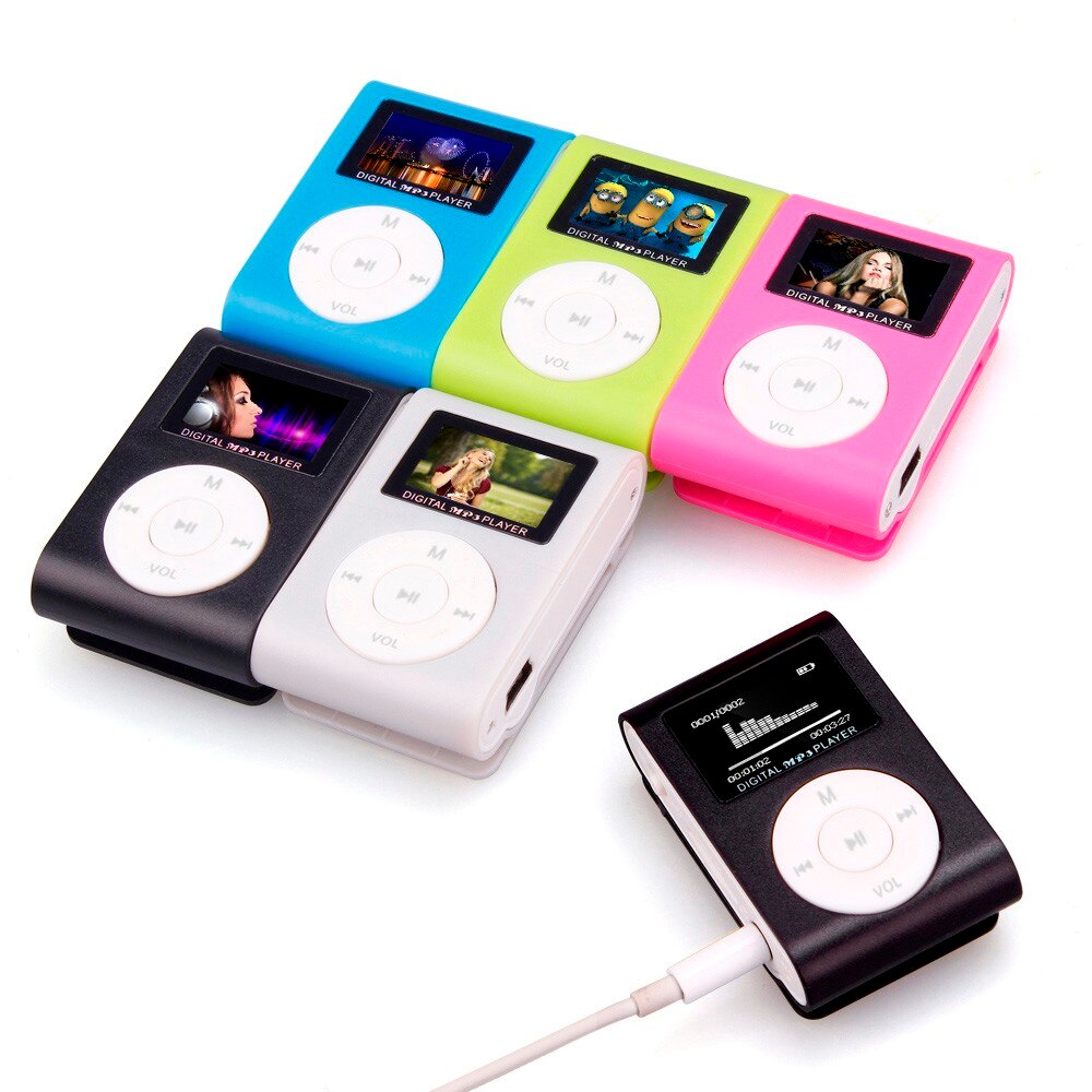 New2018 Stijl Mini Usb Clip MP3 Speler Lcd-scherm Ondersteuning 32 Gb Micro Sd Tf Card Mp3 Speler Mini herinneringen Zijn Niet Inbegrepen