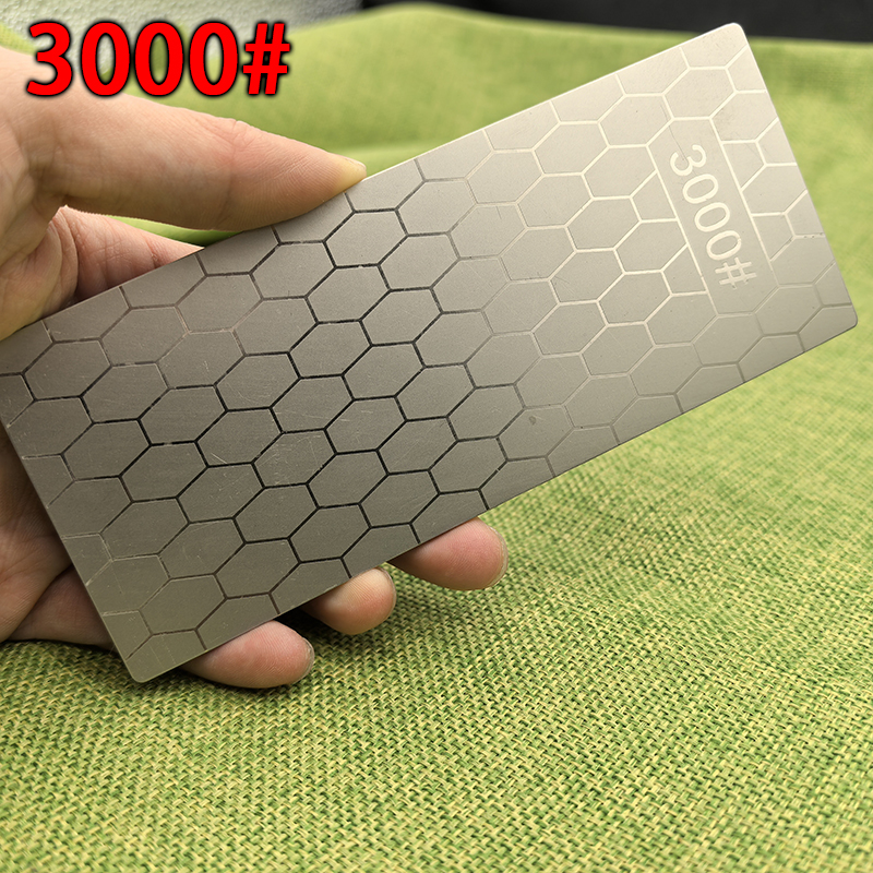 Piedra de afilar de diamante en forma de panal para cocina, esmeril de un solo lado, tipo panal, herramientas de afilado de tijera Manual para el hogar, 1 ud.: Beige