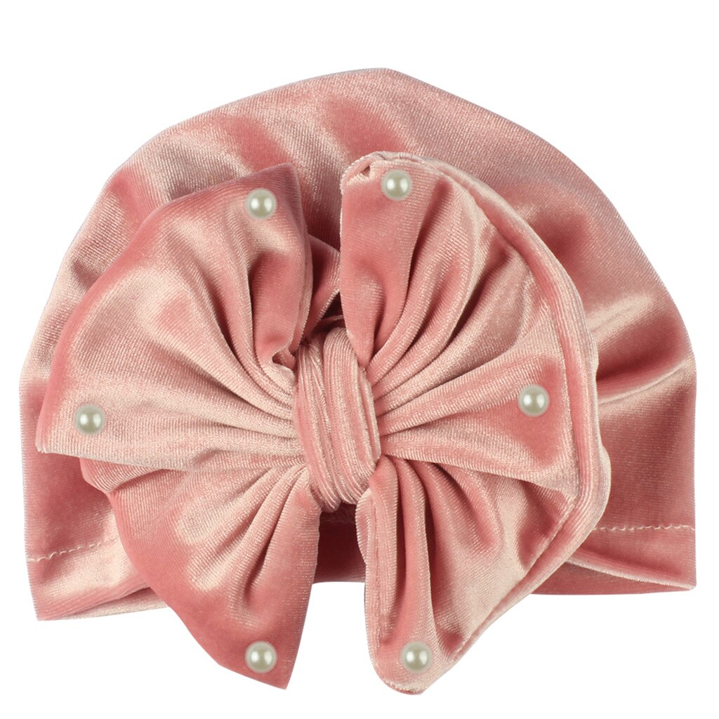 Chapeau indien en velours doré pour enfants | Perles, chapeau avec nœuds, casquette pour enfants, couvre-chef pour filles, 11 couleurs, offre spéciale,: hide pink