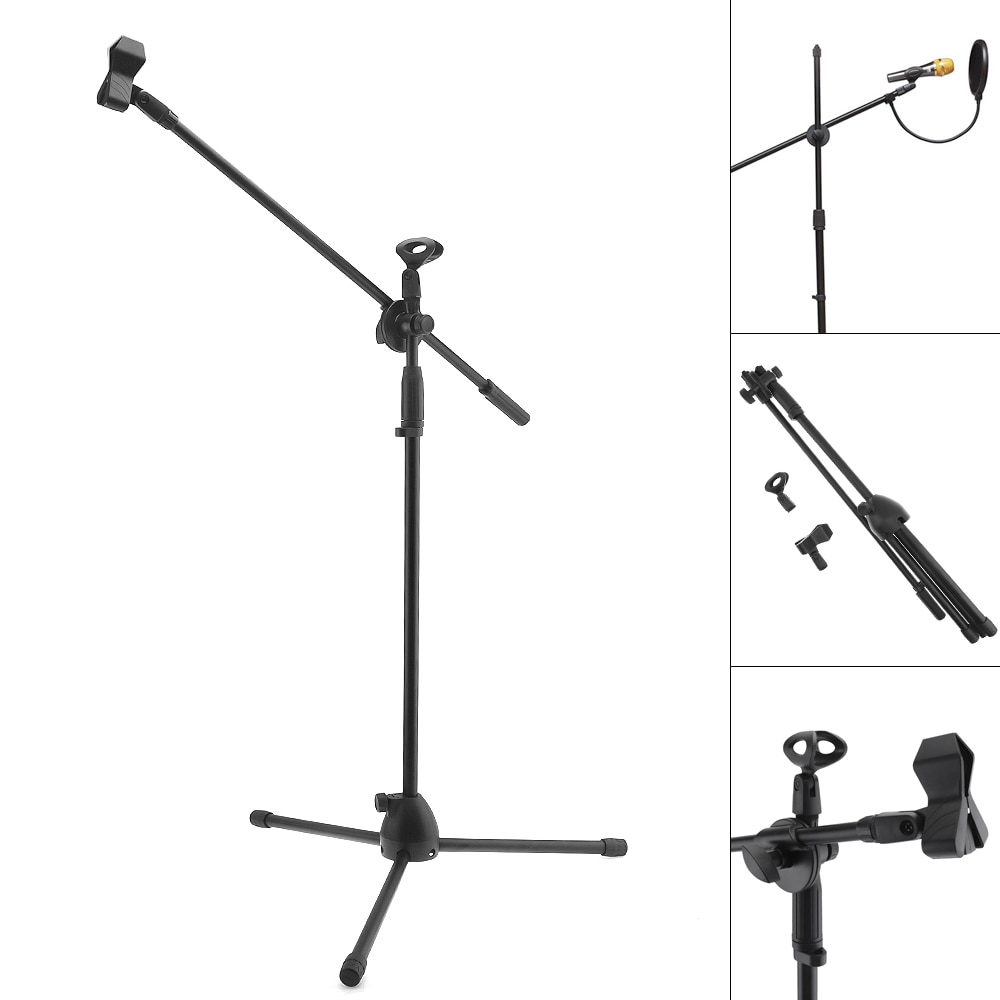 Swing Boom Floor Metal Stand / Microphone Holder / Microphone Stand Adjustable Stage Tripod Microphone Accessories
