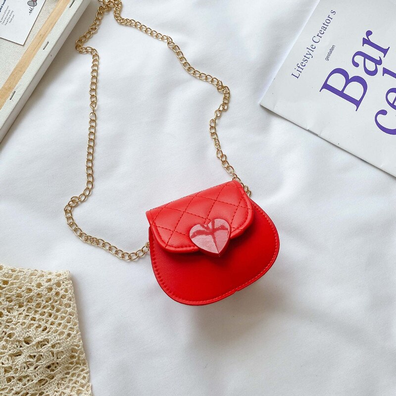 Just taolovely-stijl portemonnee voor babymeisjes, kleine leren hartvormige tassen voor peuters, schoudertas, mini-portemonnee  jt125
