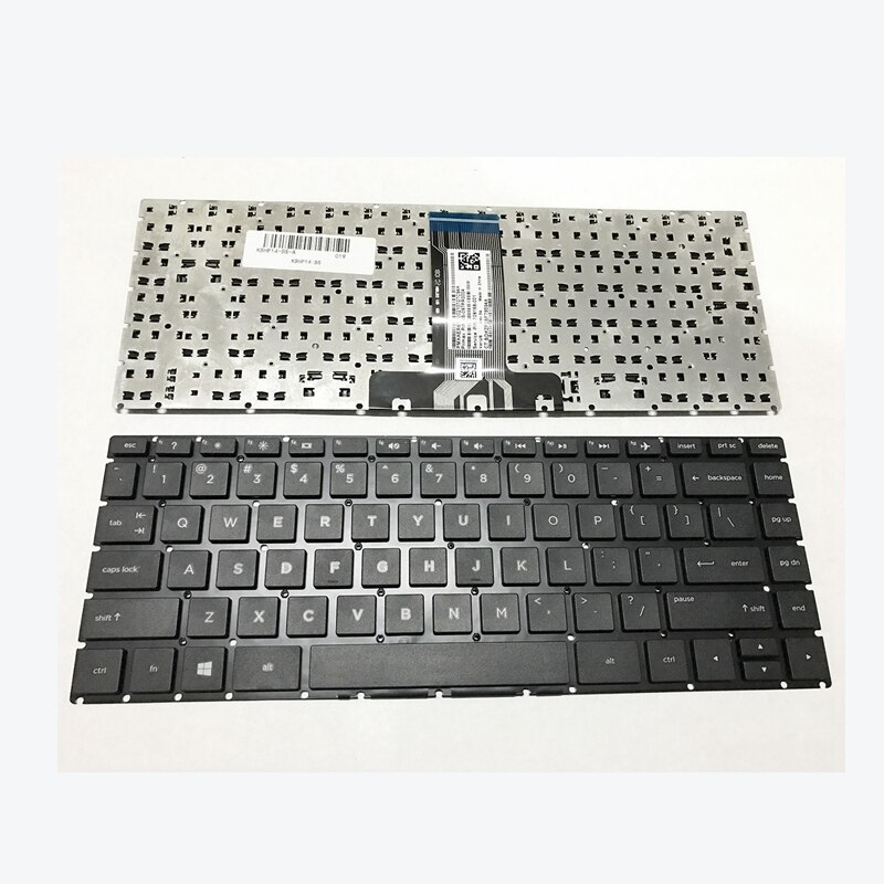 Os laptop tastatur til hp pavilion  x360 14-ba 14t-ba 14m-ba 14-bs 14-bs000 bs100 tpn -w125 q186 q189 c121 baggrundsbelyst: Sort