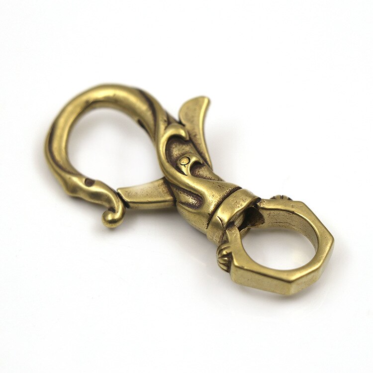 Retro Solid Brass Keychain Buckles Bottle Opener Waist Wallet Chain Belt Car Key Ring Hooks Clasps Pendanat DIY Leather Craft: 01