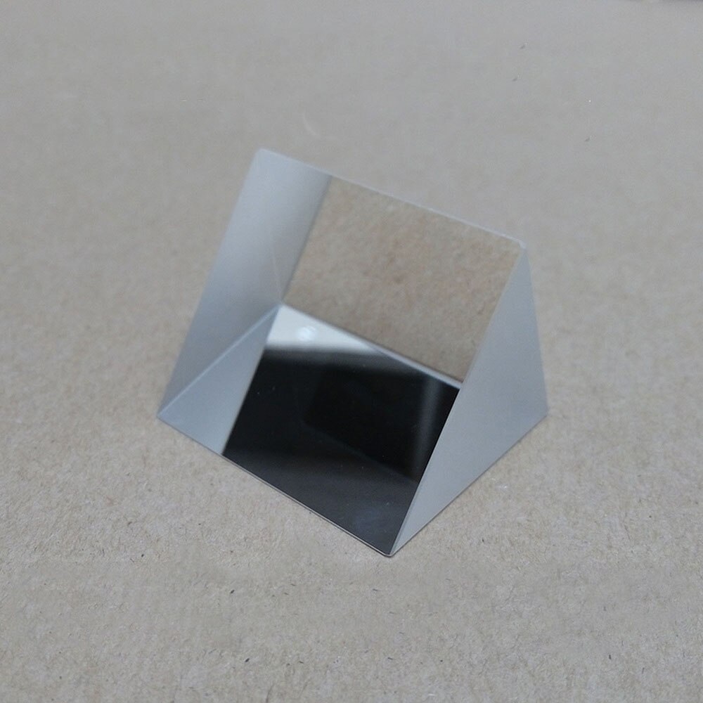 Optiske glass reflekterende prismer 40*40*40*30 mm likebenede rett triangulært lys eksperimentell refraksjon prisme trekantet