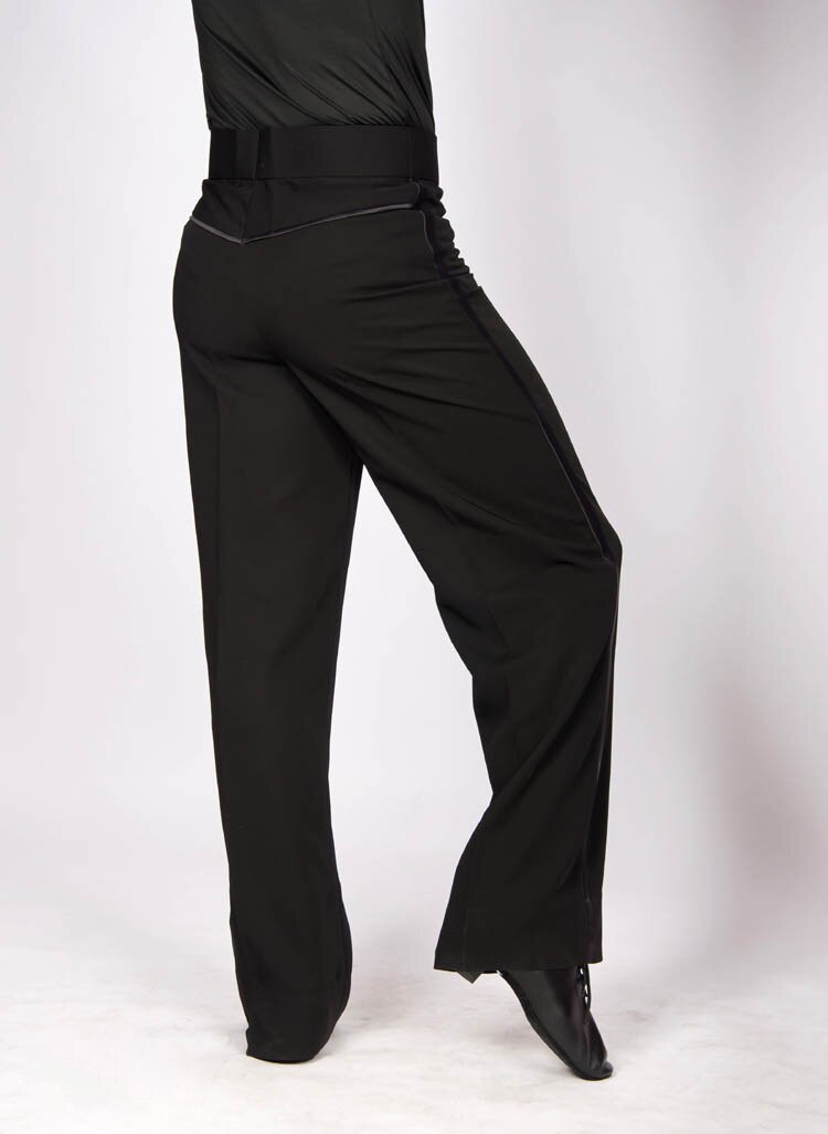 Latin Modern Ballroom Dance Satin Ribbon Elastic Straight Trousers/Pants