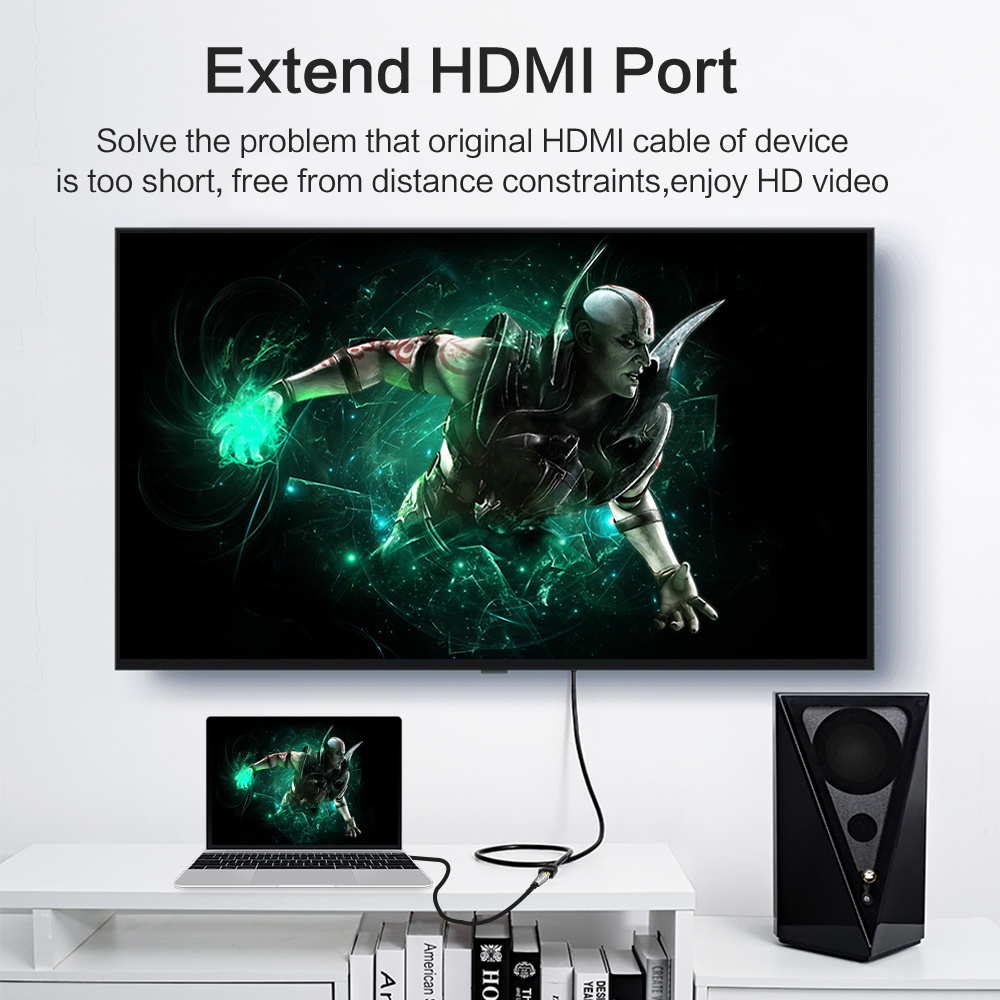 Han-til-hdmi-kabel 3ft 1m stik adapterport 1080p til pc-projektor lcdtv  ps3 tvbox laptop