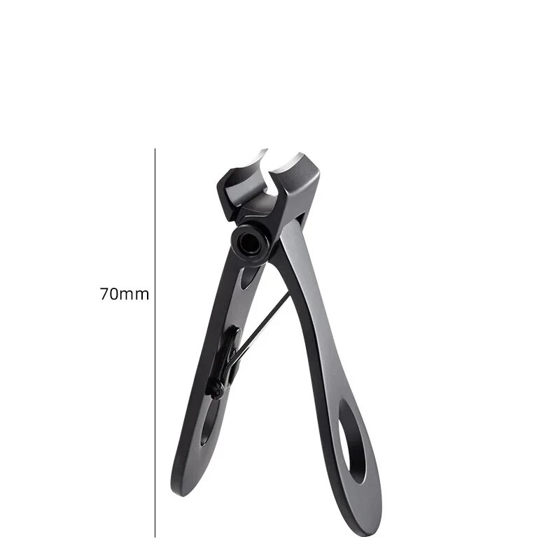 Aço inoxidável cortador de unhas cortador aparador manicure tesoura grosso duro unha pedicure ferramentas: CINZA-ESCURO