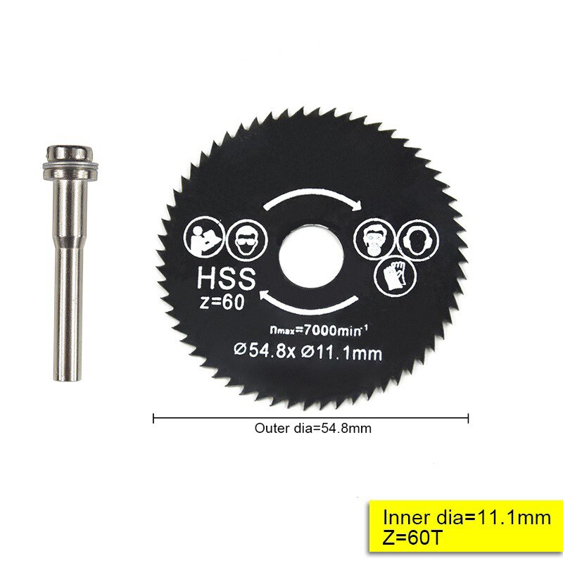 1/3pcs Out diameter 54.8 mm Mini Circular Saw Blade Wood Cutting Blade Woodworking saw blade Support: 1PCS 54.8 HSS 30T