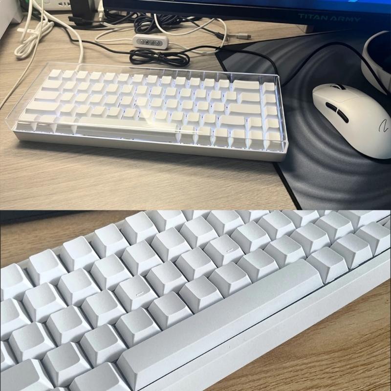12pc 68 Key Originele hoogte Witte KeyCaps No Lettering Duurzaamheid PBT voor minimalistische toetsenbordliefhebbers en