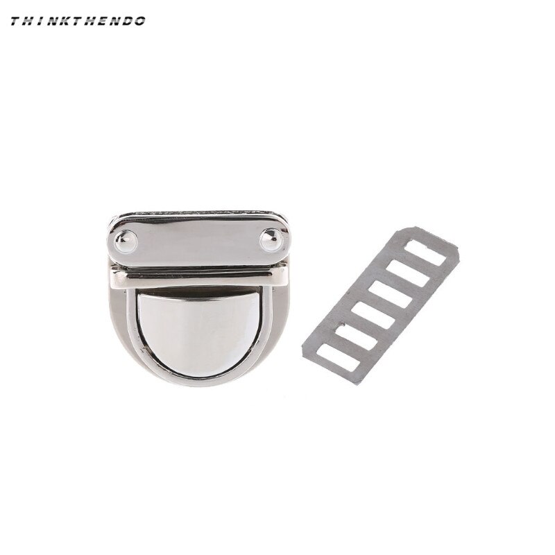 Metal Clasp Turn Lock Twist Lock for DIY Handbag Bag Purse Hardware Closure Bag Twist Lock Clasp Turn Lock: silver