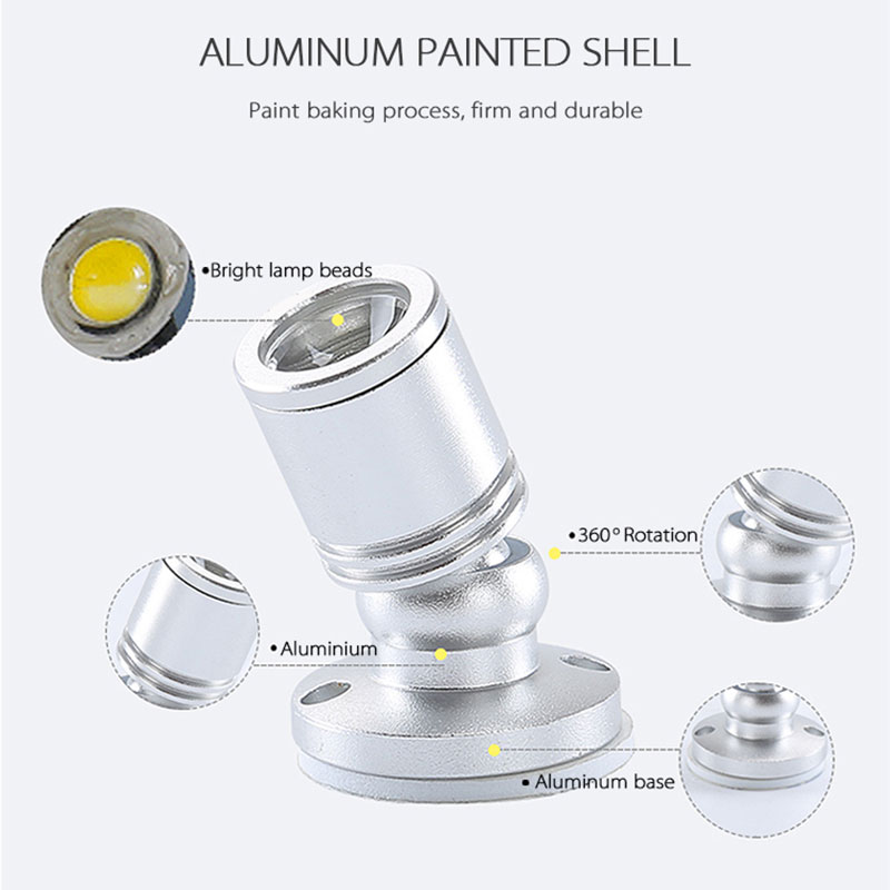 Led usb 5v 3w led spotlight overflademonteret skab... – Vicedeal