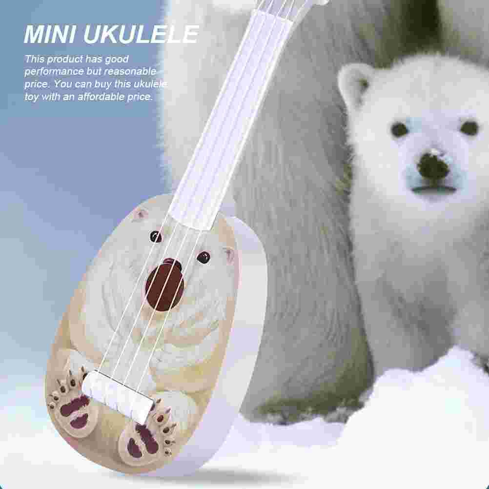 Kid Played Ukulele Early Musical Learning Plastic Instrument Guitar Model