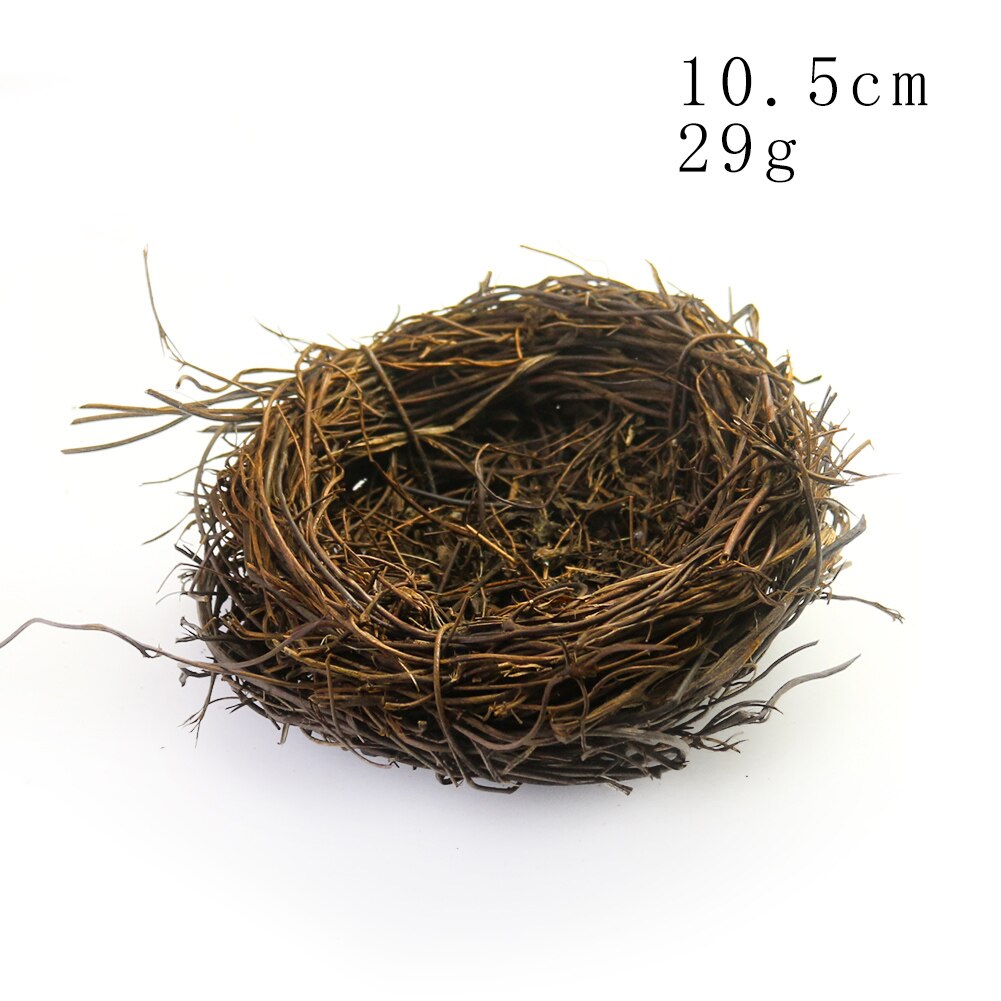 Retro Natura Handmade Weave Rattan Bird Nest Easter Christma Craft Vine Simulation Bird Nest Garden Courtyard Wedding Home Decor: 1PC   about  10CM