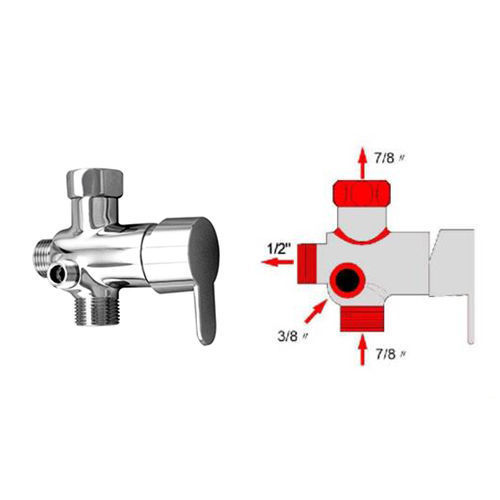 Badkamer 4-way Tee Connector Wc Warm/koud Mengkraan Set Voor HandHeld Bidet