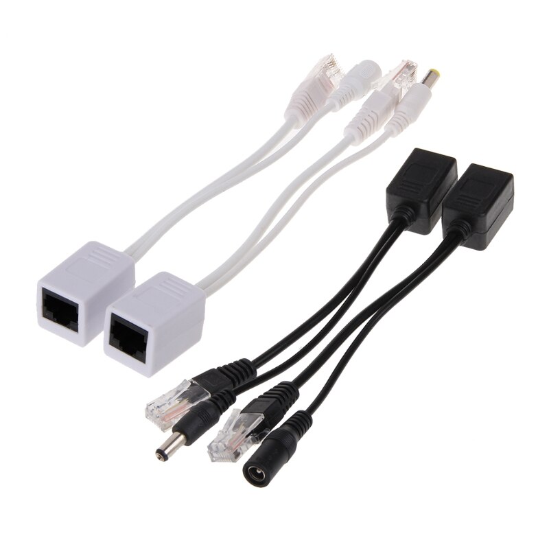 RJ45 Injector POE Splitter Adapter Cable Kit Passive Power Over Ethernet 12-48V