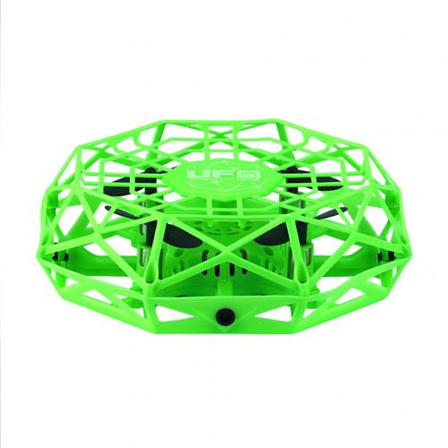 Ufo bold flyvende helikopter legetøj anti-kollision magiske fly mini induktion drone elektronisk antistress legetøj til drenge børn voksen: Grøn