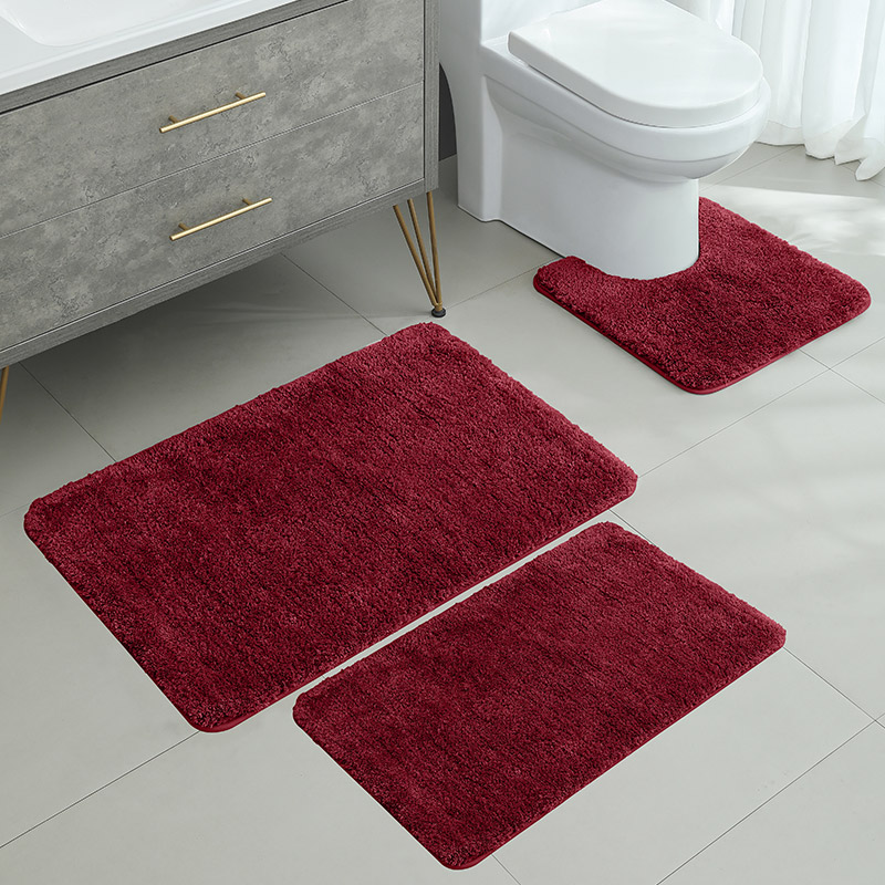 Pinkki kylpyhuoneen liukumaton ovimatto, pehmomatto, imukykyinen kylpyammeen lattiamatto, wc-lattiamatto, kodinsisustusmatto: 40*50cm / Musta