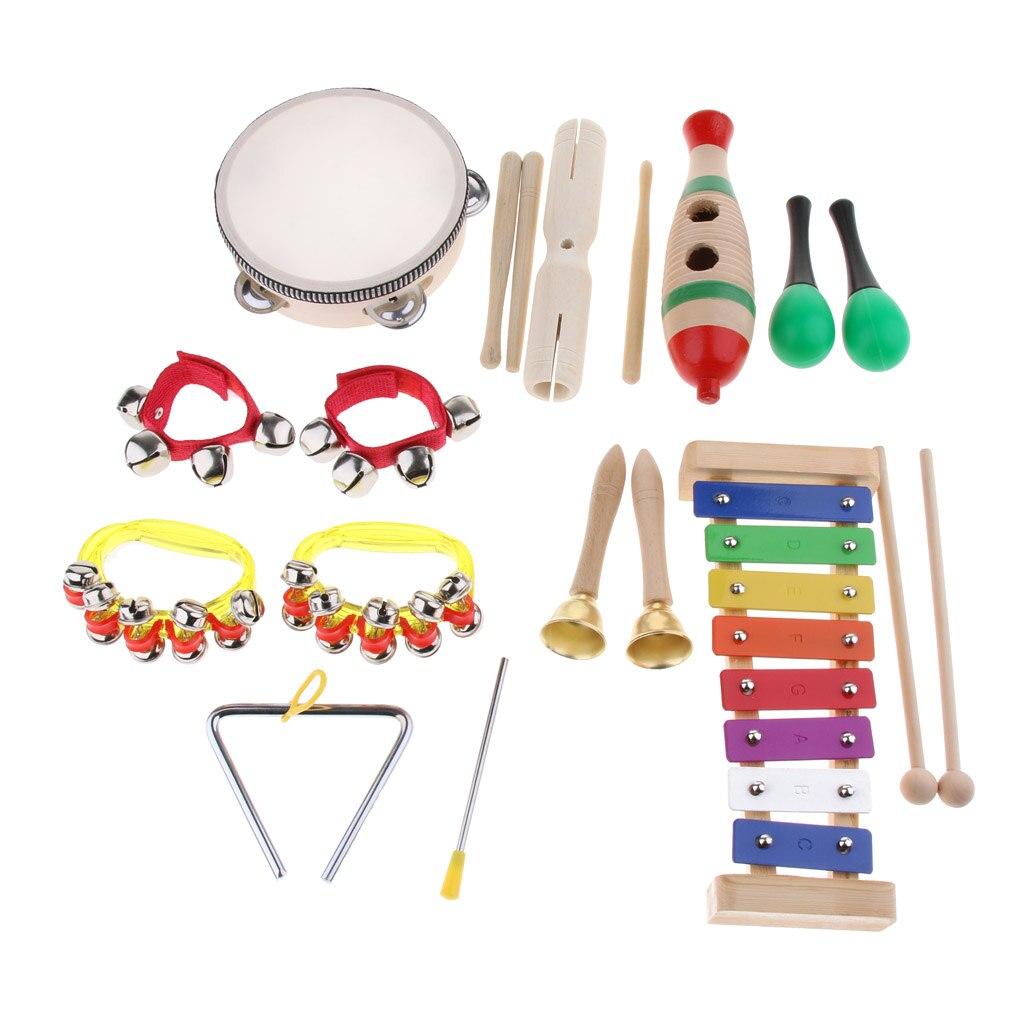 13pcs Percussion Instrument Set Preschool Early Educational Musical Toys Set