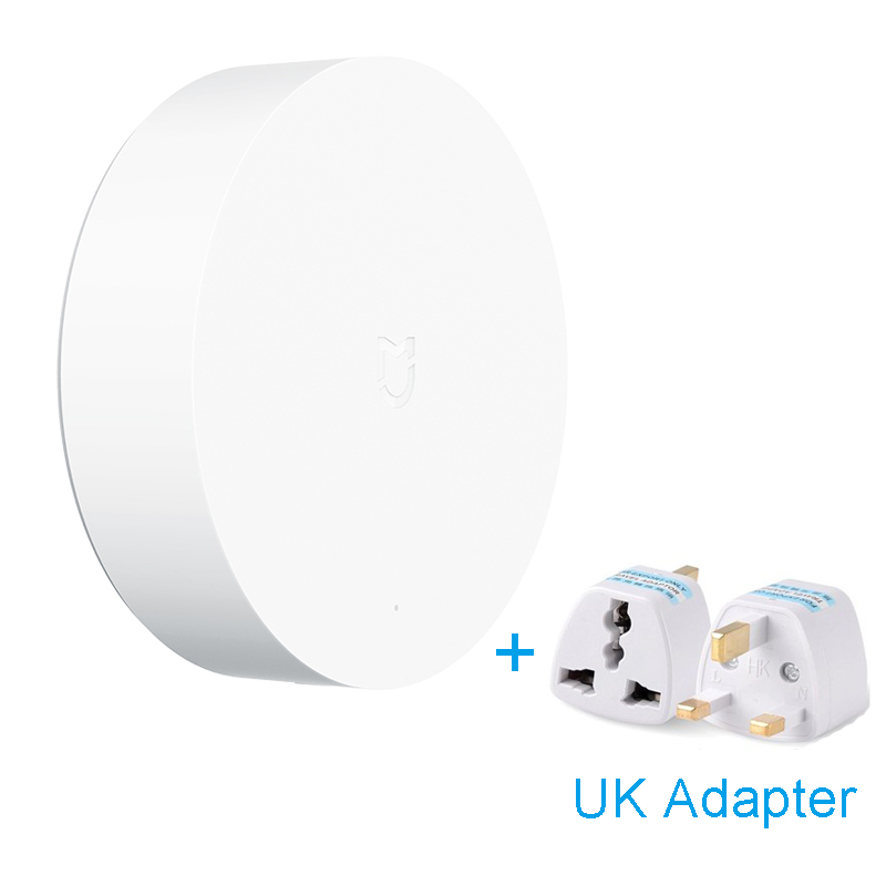 Xiaomi MIJIA multimodo hub de enlace ZigBee 3,0 WiFi Bluetooth de malla Compatible con HomeKit MIJIA Smart casa remoto centro de Control: Add UK adapter
