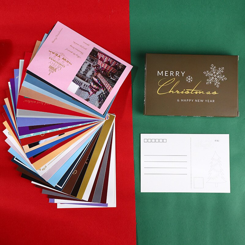 Tarjetas postales navideñas para navidad, de Navidad, papelería creativa, escritura, de tarjetas postales, tarjeta de Año , 120 Uds.: 3