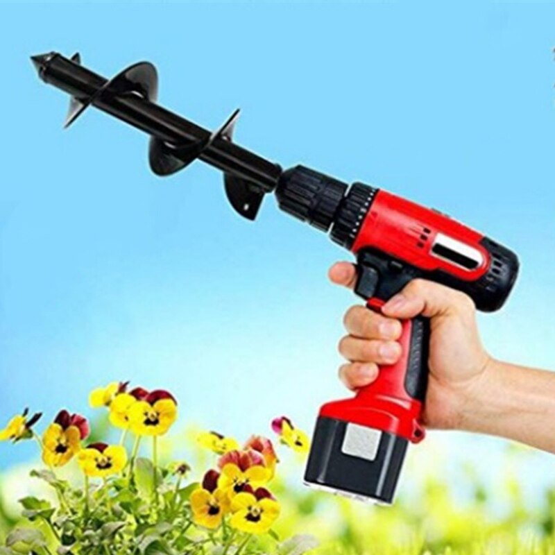 Garden Spiral Hole Drill Planter Flower Pot Digging Tool Hex Shaft Auger Large Yard Garden Tools Bulb Planter Auger Drill Bit