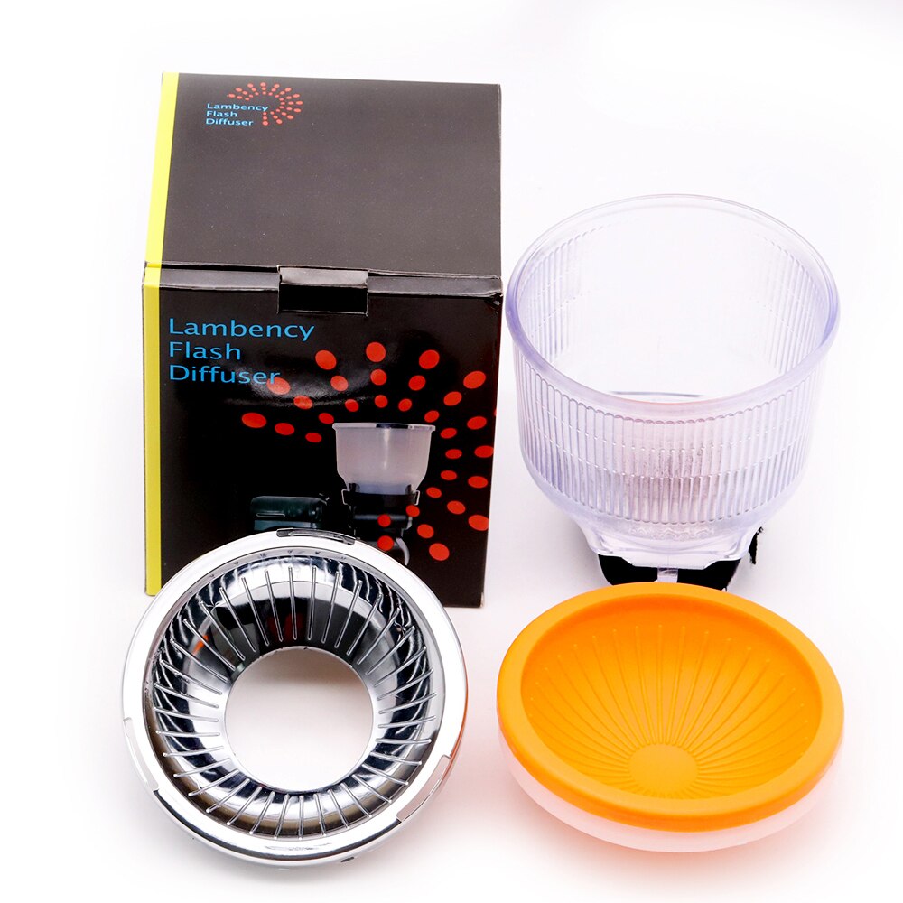 Lambency Flash Diffuser + 3 Dome Covers, Cloud or Clear Soft box, Diffusor for Nikon SB800/SB600/SB28