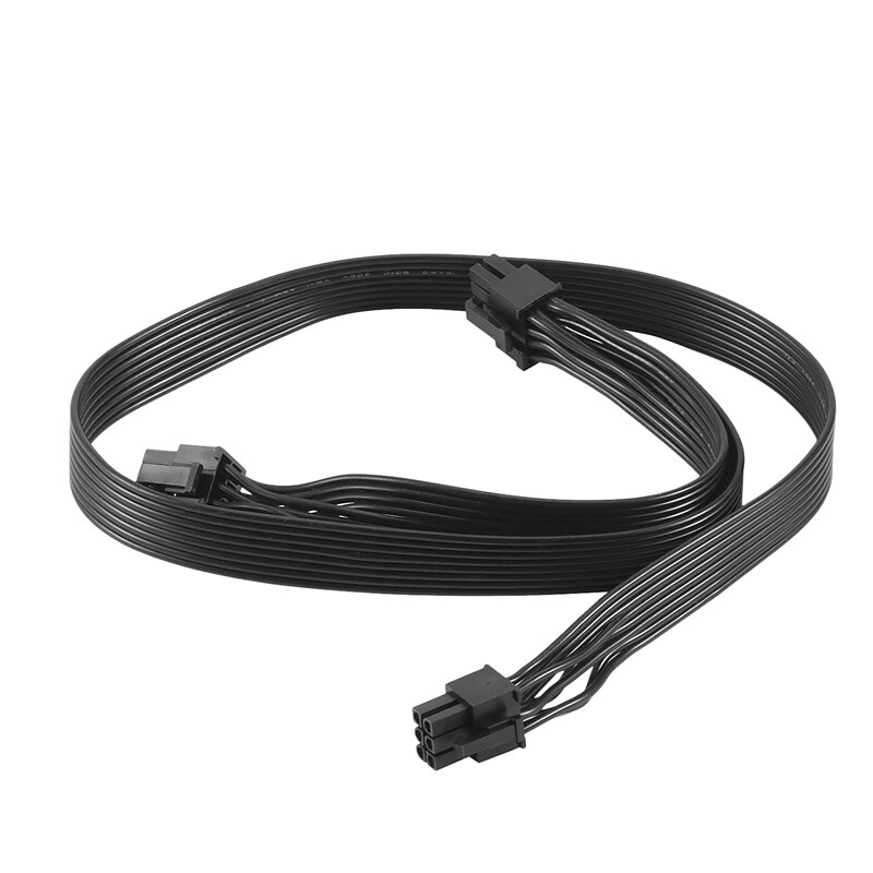 PCI-E 6 Pin to 2 Ports 6+2 Pin Power Supply Cable 6Pin to 8Pin for Cooler Master V Series V850 V700 V1000 Modular PSU: Default Title