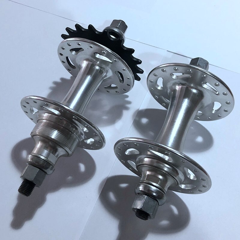 36 Holes Aluminum Alloy Front Rear Hubs Action Bicycle Fixed Gear Bike Single Speed with Fixed Flywheel,Front 100mm