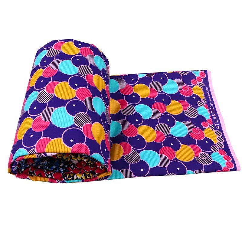 Afrikansk polyester voks print stof ankara bintareal voks afrikansk stof til festkjole