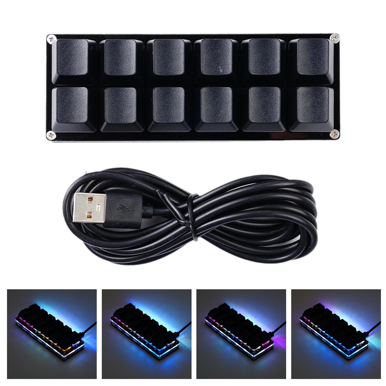 USB Programming Macro Custom Mechanical Keyboard RGB 24/16/12/9/8/4/3/2 Key Copy and Paste DIY Gaming Mini Keypad Macropad: Anti Gold