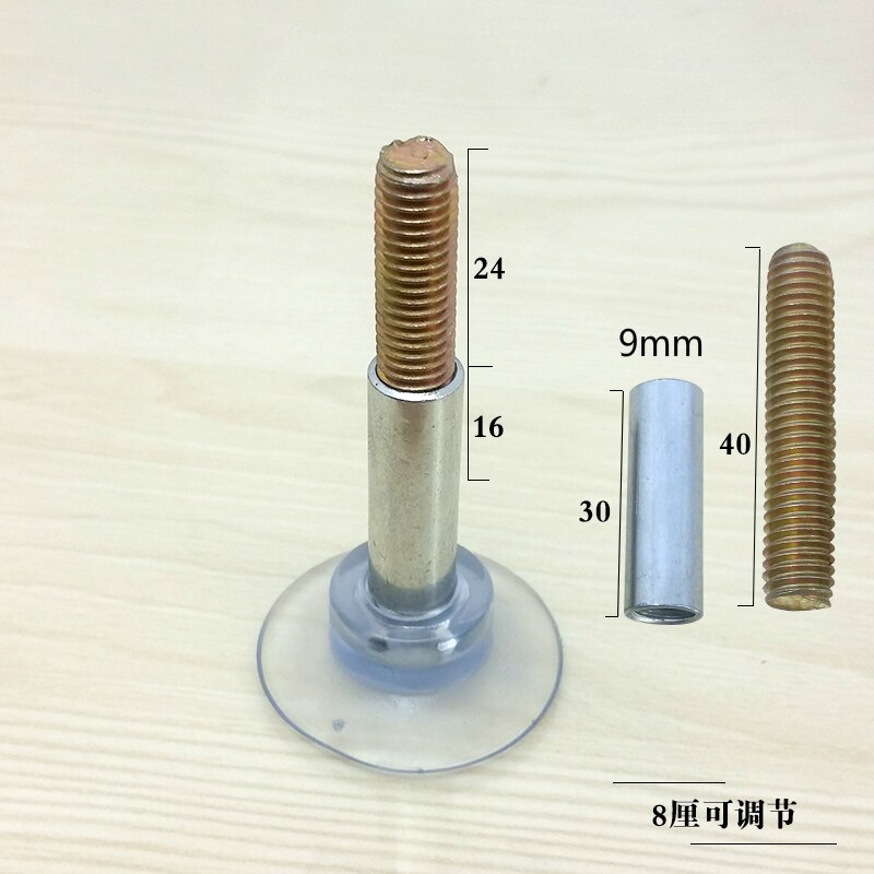 M6 m8 skruer på fodpude ben sygere sugekop klar pvc justerbar bundbredde 35mm indskruningsbord nivellering glidefødder fod fod