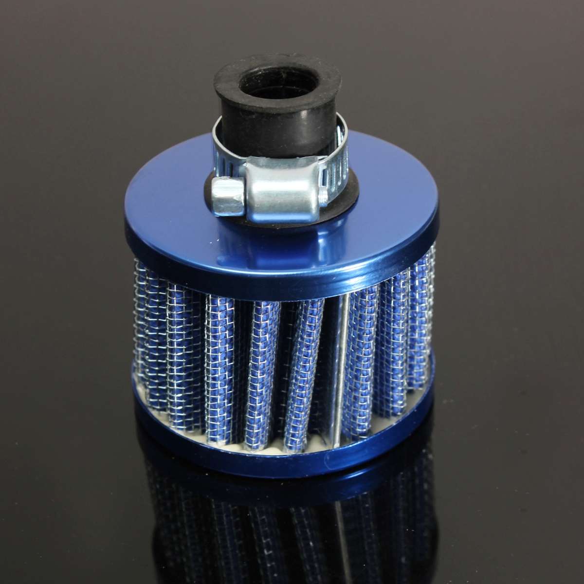 Universal 12mm holdbar motorolie koldluftindtag filter kit krumtaphus ventilationsdæksel udluftning: Blå