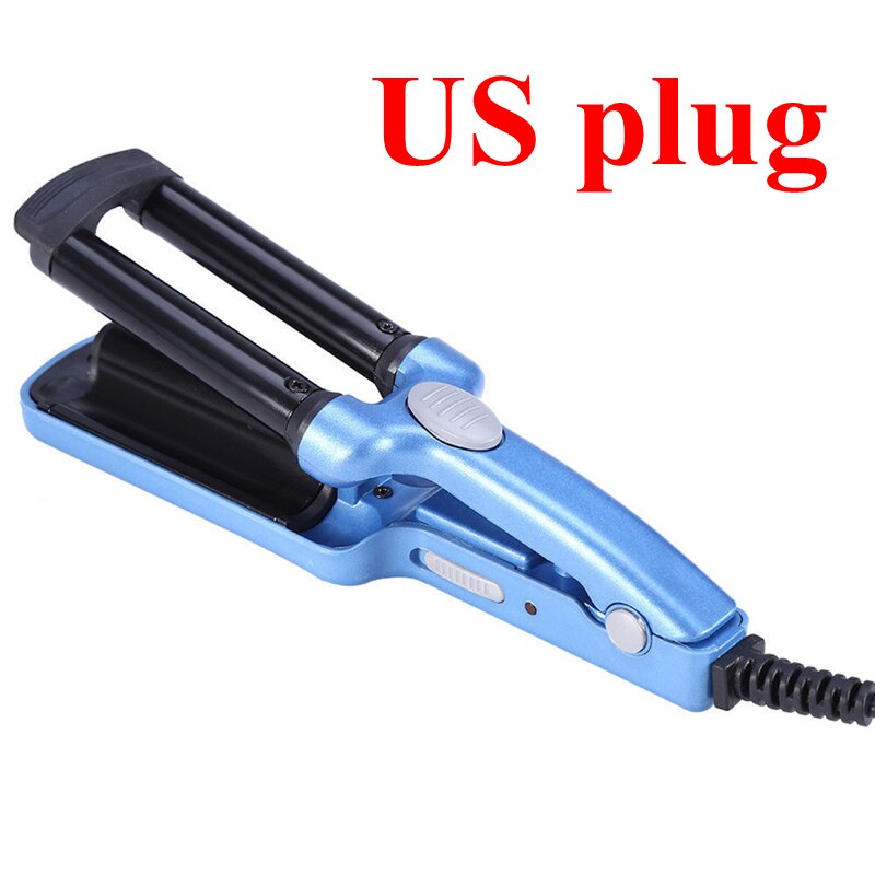 3 Barrels Ceramic Hair Curler Crimper Curling Iron Tong Waving Wand Roller Salon Mini Hair Straightener Corrugated Curling Iron: 06