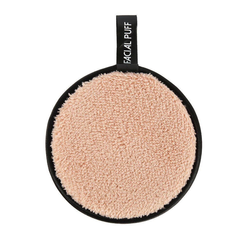 Almohadillas reutilizables para quitar maquillaje, toallitas de algodón de microfibra, esponja de remoción de Limpieza de Algodón, 1 ud.: Marrón