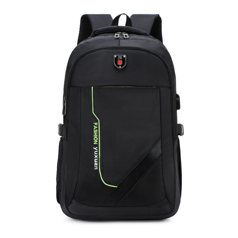 Travel Multifunction Bag Zipper Open Bag Men's Backpack Laptop Male Backpacks Bags: Green