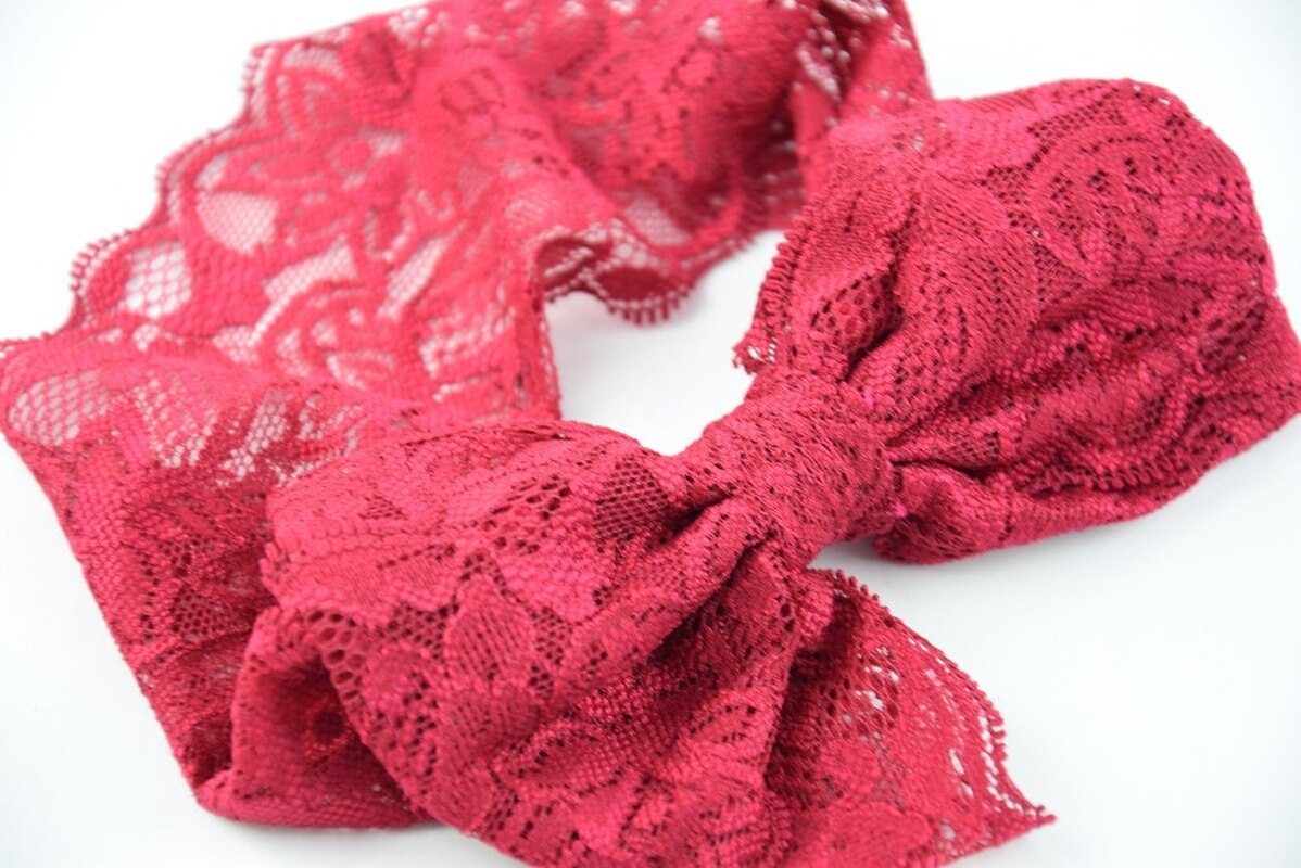 Kinderen Kant Sjaal Grote Vlinder Haarband Baby Hoofdband Hollow Baby Elastische Hoofdtooi Baby Meisje Hoofdbanden Baby Accessoires