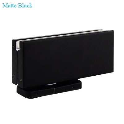 Face Mount Digging Free Floor Closer Spring Glass Door Patch Fitting Pivot Hinge Brush Matte Black Rose Gold Titanium: Matte Black