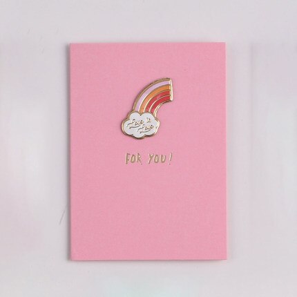 Mini Greeting Card Pure Color Good Luck/For you Card Kids Small Card Valentine Teacher Mother Message Card: No.05