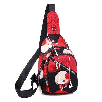 Borsa a tracolla stampata nuova moda donna marsupio 2022 borsa a tracolla borsa in nylon impermeabile borsa a tracolla nerka pochete