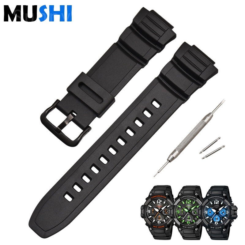 Para correa de reloj de goma Casio para MCW-100 Mcw110 W-S220 AE-2000W