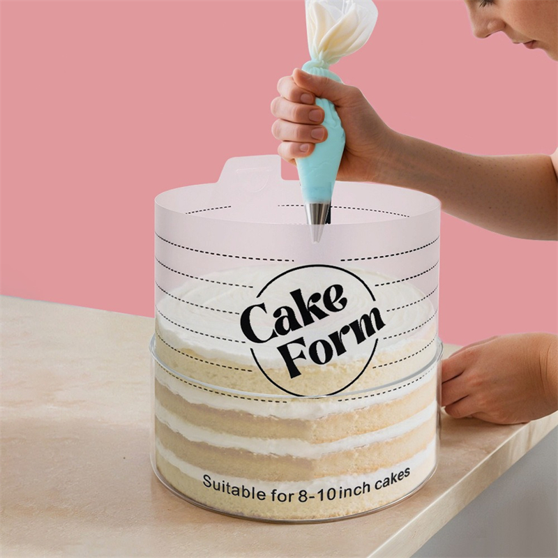 4-10 in vierkante ronde taartringvormen, verstelbare intrekbare fondantvorm, acryl moussevorm, gebakringvorm, taartdecoratiegereedschap
