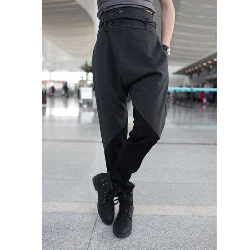 Men's pants spring and autumn slim stretch waist pants men's casual pants low crotch boot pants small leg pants large size