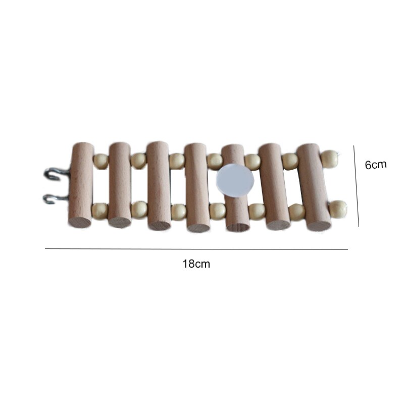 Accesorios para jaulas de pájaros, productos para hámsters, juguetes para loros, 1 pieza, escalera de madera, rascador, perca redonda para troncos