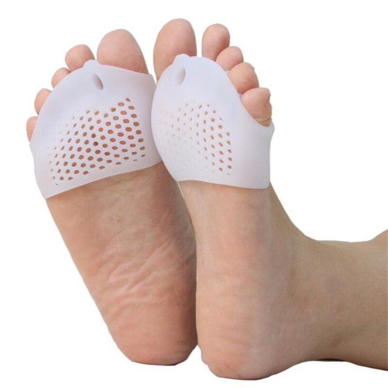 Plantillas de silicona para el antepié, separador de dedos, alivio del dolor de zapatos, Corrector de Hallux Valgus, cojín de Gel, calcetines de protección
